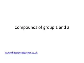 Compounds of group 1 and 2