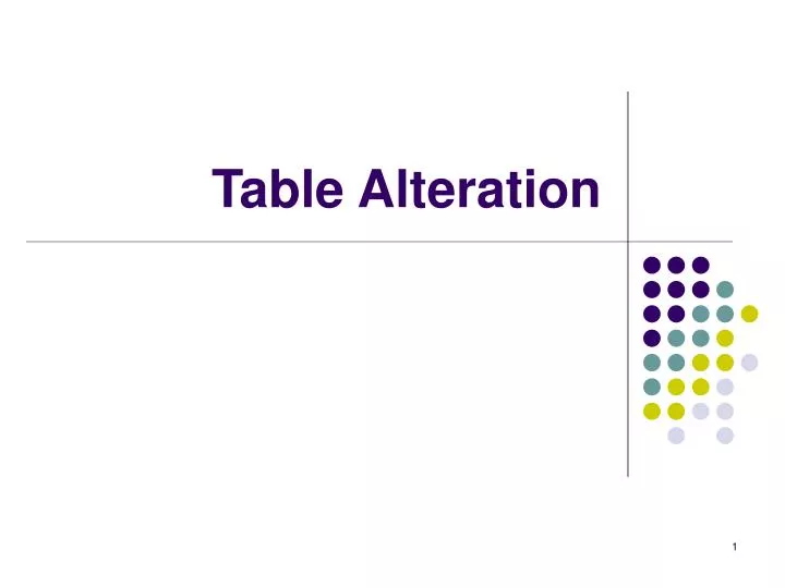 table alteration
