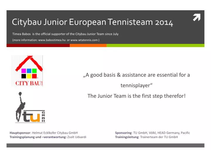 citybau junior european tennisteam 2014