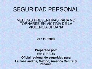 seguridad personal