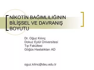 n kot n ba imlili inin b l sel ve davrani boyutu