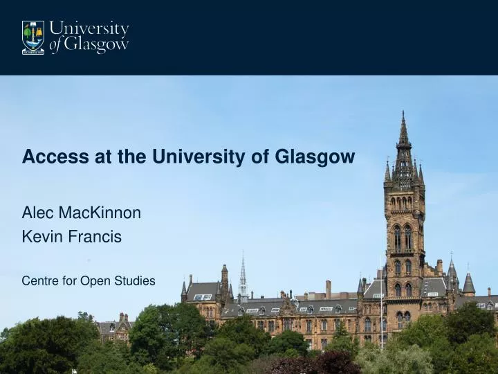 access at the university of glasgow