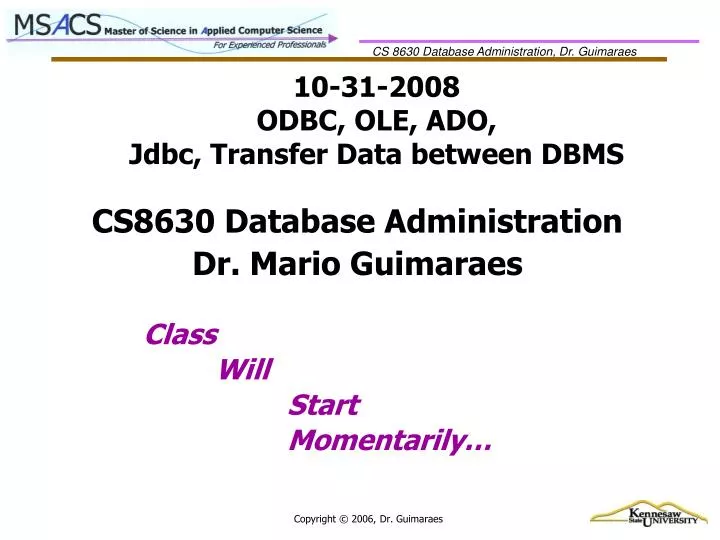 10 31 2008 odbc ole ado jdbc transfer data between dbms