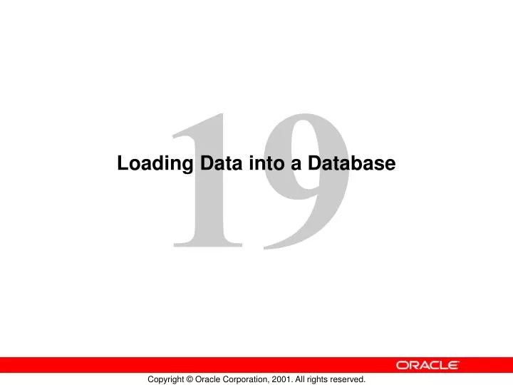loading data into a database
