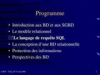 programme