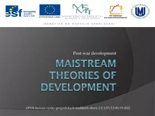 maistream theories of development