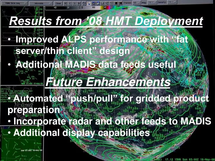 results from 08 hmt deployment