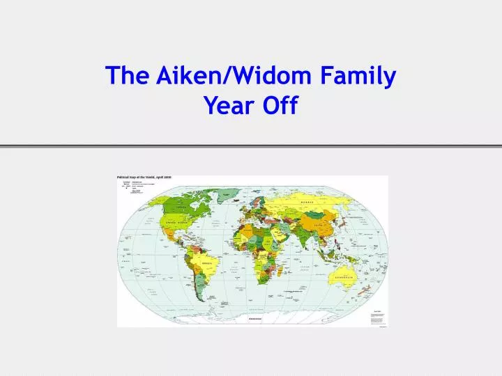 the aiken widom family year off