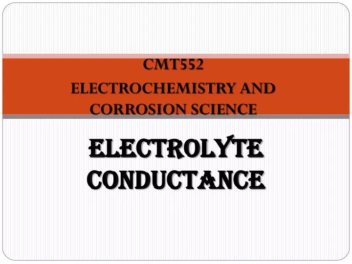 electrolyte conductance
