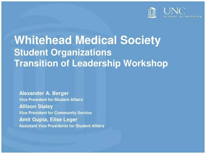 whitehead medical society student organizations transition of leadership workshop