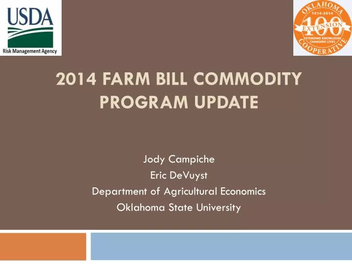 2014 farm bill commodity program update
