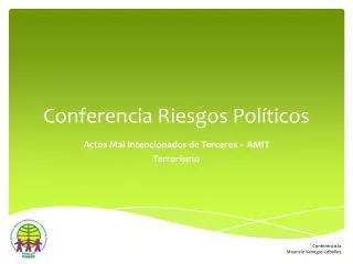 conferencia riesgos pol ticos