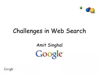 Challenges in Web Search