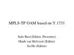 MPLS-TP OAM based on Y.1731 - slide 1