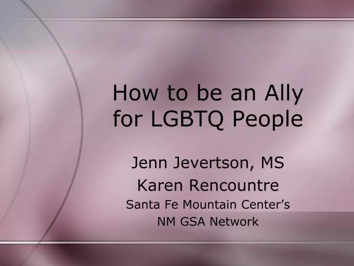 how to be an ally for lgbtq people