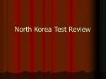 North Korea Test Review