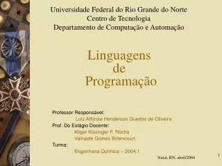 linguagens de programa o