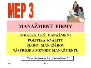 mana ment firmy