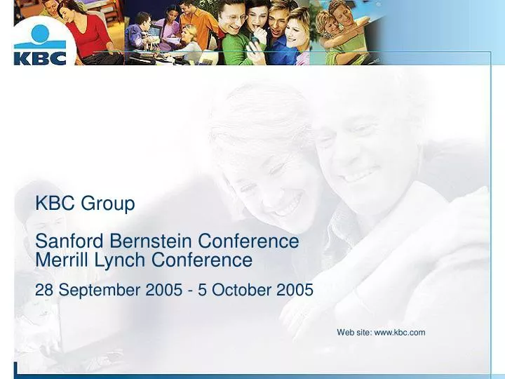 kbc group sanford bernstein conference merrill lynch conference 28 september 2005 5 october 2005