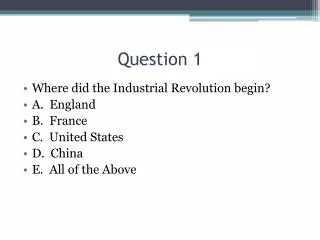 Question 1