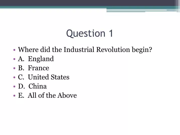 question 1