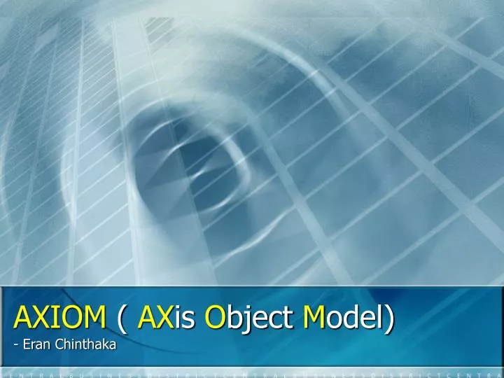 axiom ax is o bject m odel