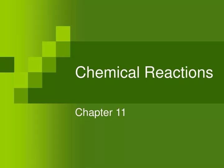 chemical reactions