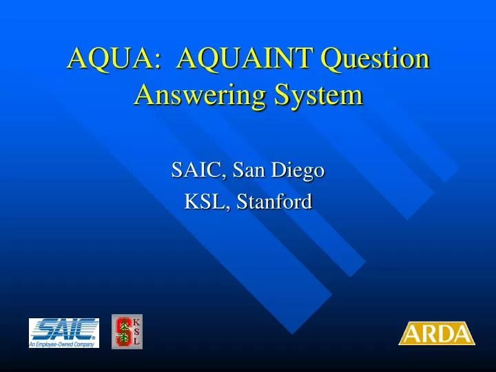 aqua aquaint question answering system