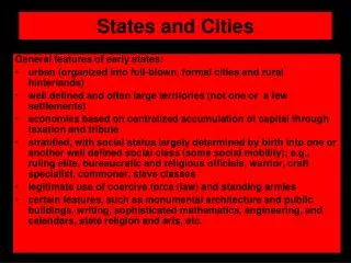 States and Cities