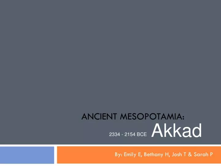 ancient mesopotamia