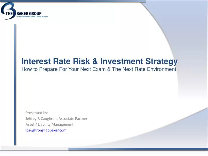interest rate risk investment strategy how to prepare for your next exam the next rate environment