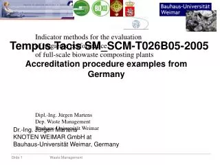 Accreditation procedure examples from Germany