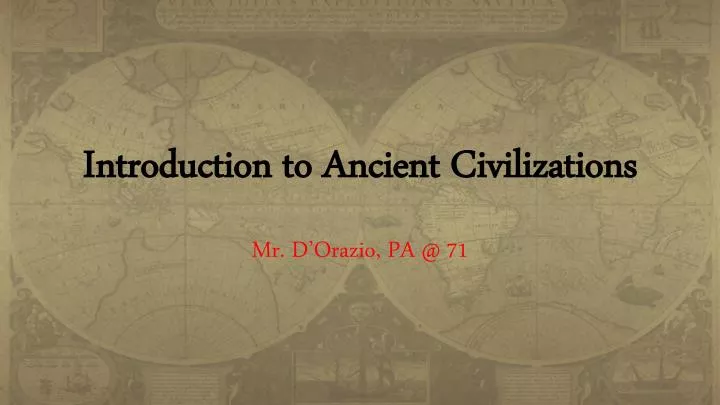 introduction to ancient civilizations