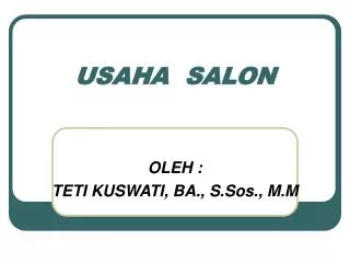 usaha salon