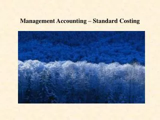 management accounting standard costing