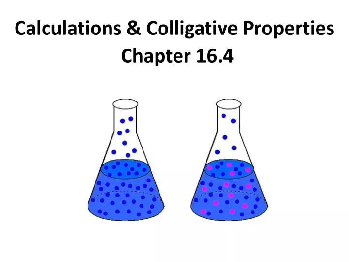 calculations colligative properties