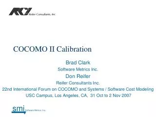 COCOMO II Calibration