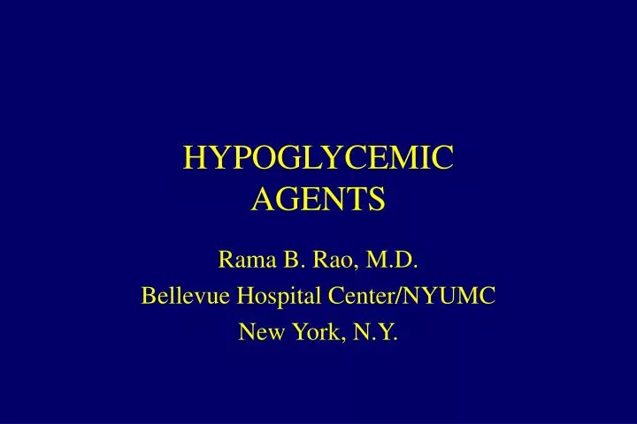 hypoglycemic agents