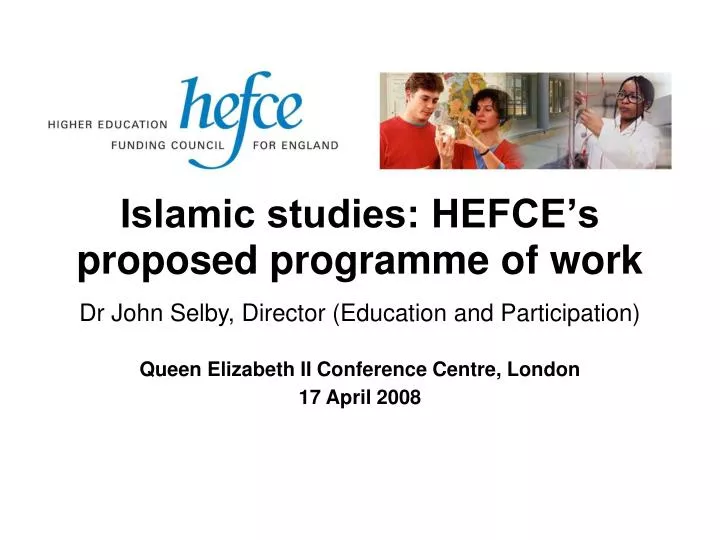 islamic studies hefce s proposed programme of work