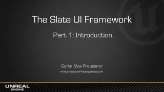 The Slate UI Framework