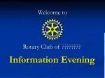 Information Evening - slide 1