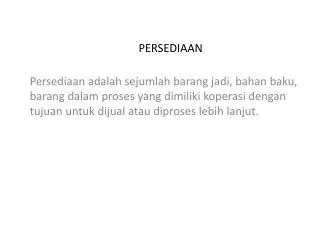 persediaan
