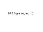 BAE Systems, Inc. 101 - slide 1