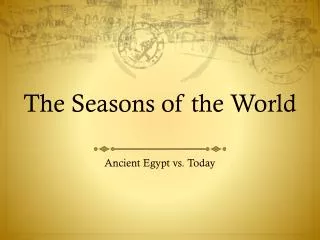 The Seasons of the World