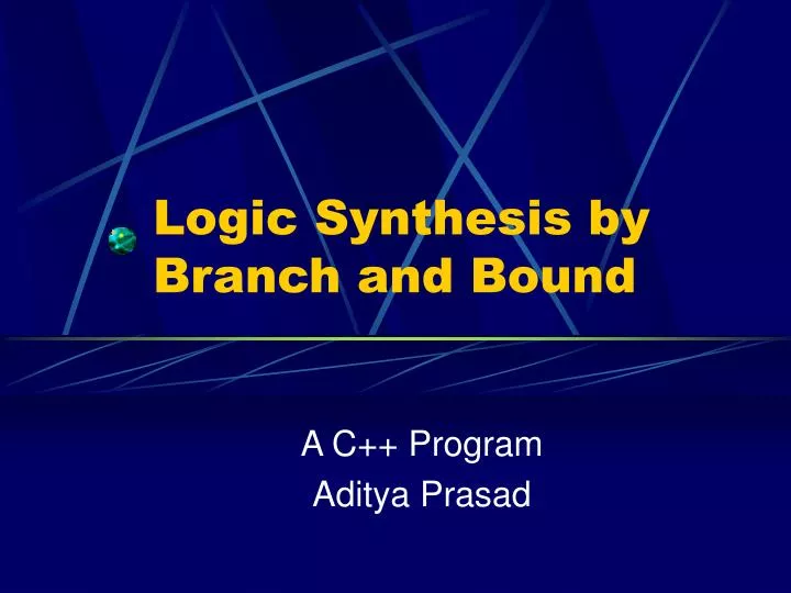 logic synthesis by branch and bound