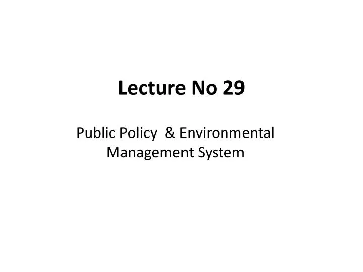 lecture no 29