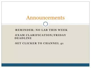 announcements