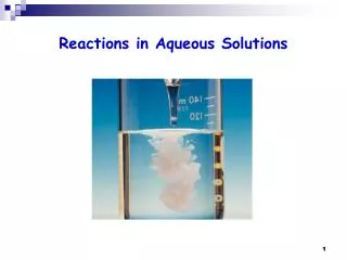 Reactions in Aqueous Solutions