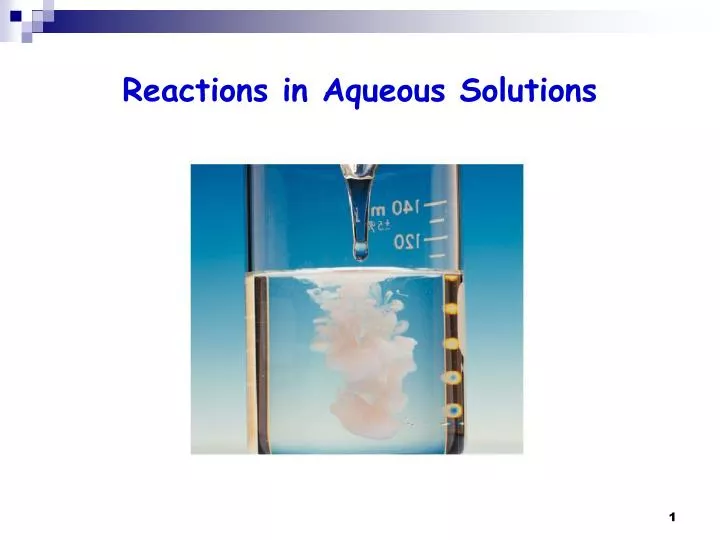 reactions in aqueous solutions