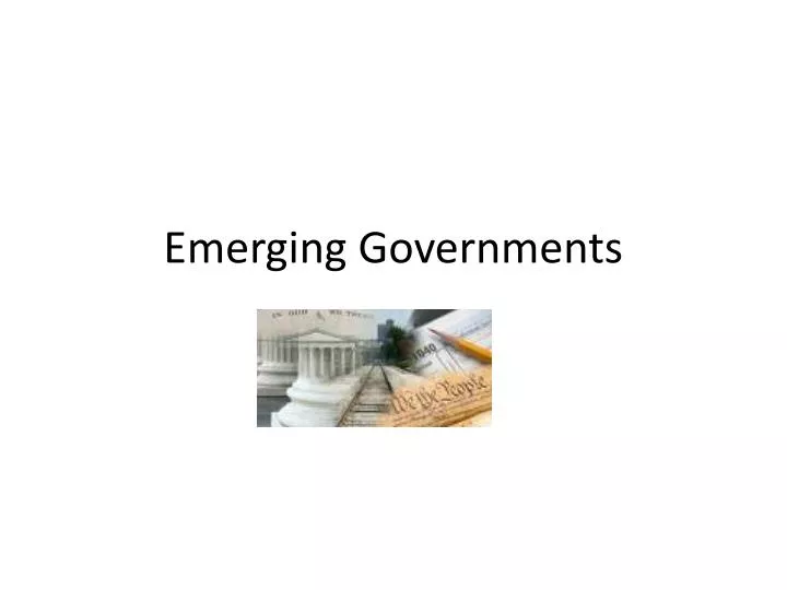 emerging governments